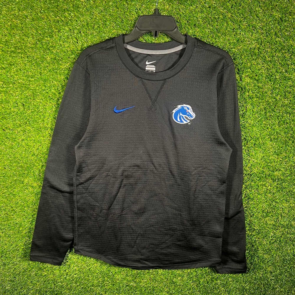 Nike Boise State Broncos Mens Small Black Long Sleeve Training Shirt